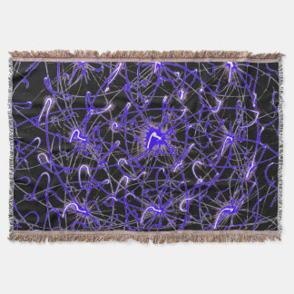 Neon Light Trails – Premium Woven Blanket Decke