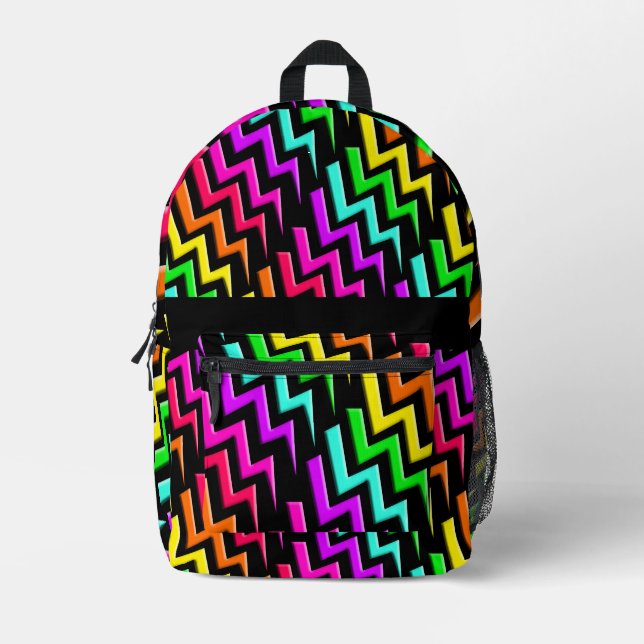Neon Lightning Express Bedruckter Rucksack (Vorderseite)