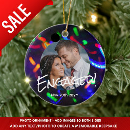 Neon Lights FOTO Weihnachtsdekoration Minimal Keramik Ornament