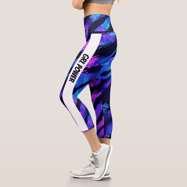 Neon Lila Animal Capri Leggings (Links)
