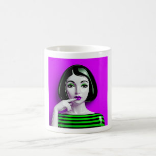 Neon Lila Art Kaffeetasse