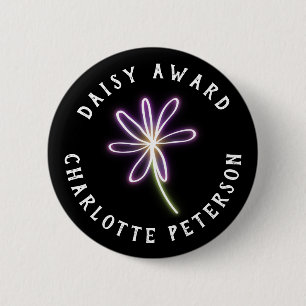 Neon Lila Daisy Award Button