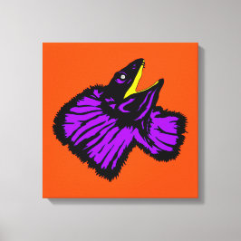 Neon Lila Frilled-Nackenechard Leinwanddruck