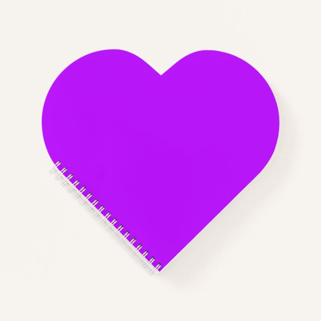 Neon Lila Heart Shaped Notebook Notizbuch (Vorderseite)