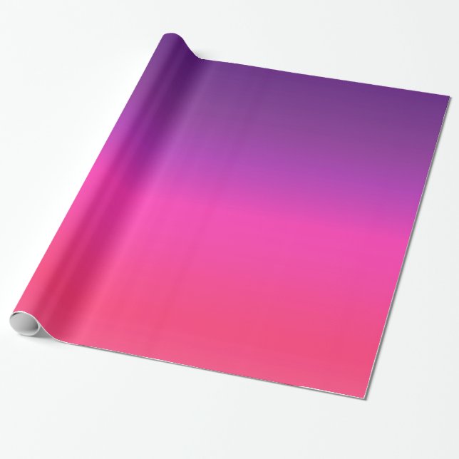 Neon-Lila-rosa-ombre-abstraktes Design Geschenkpapier (Ungerollt)