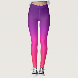 Neon-Lila-rosa-ombre-abstraktes Design Leggings