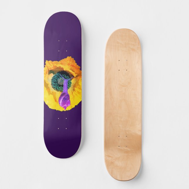 Neon Lila Schnecken Skateboard (Vorderseite)