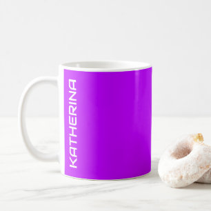Neon Lila Solid Color Klassisches Personalisiert Kaffeetasse