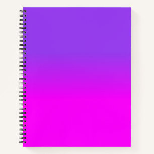 Neon Lila und Hot Pink Ombre Farbtafel Fade Notizbuch