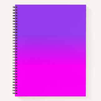 Neon Lila und Hot Pink Ombre Farbtafel Fade Notizbuch