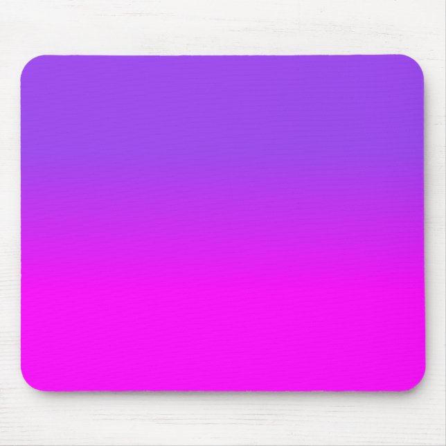 Neon Lila und Hot Pink Ombre Farbton Fade Sc Mousepad (Vorne)