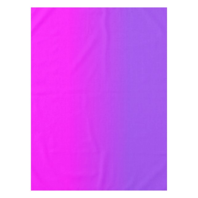 Neon Lila und Hot Pink Ombre Farbton Fade Sc Tischdecke (Vorderseite)