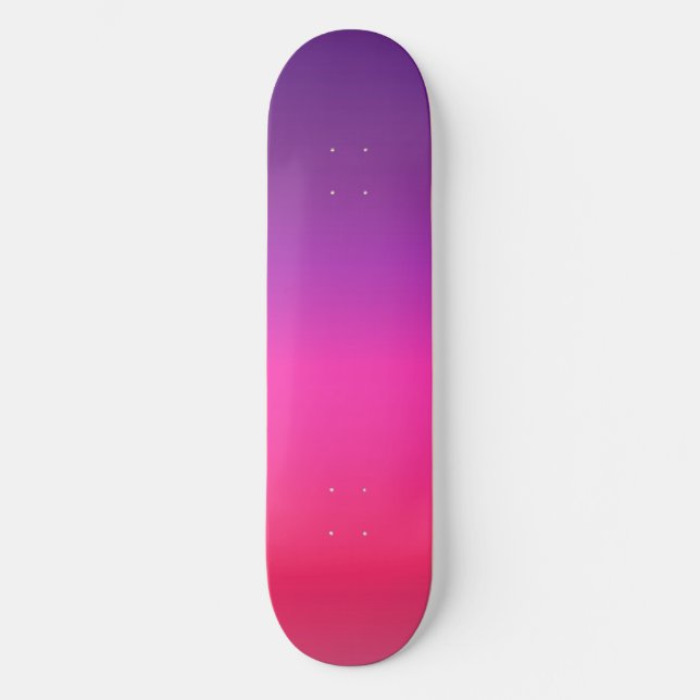 Neon Lila und rosa ombre abstraktes Design Skateboard (Vorderseite)