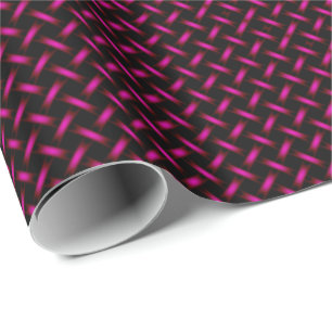 Neon Lila Weaved Pattern Geschenkpapier