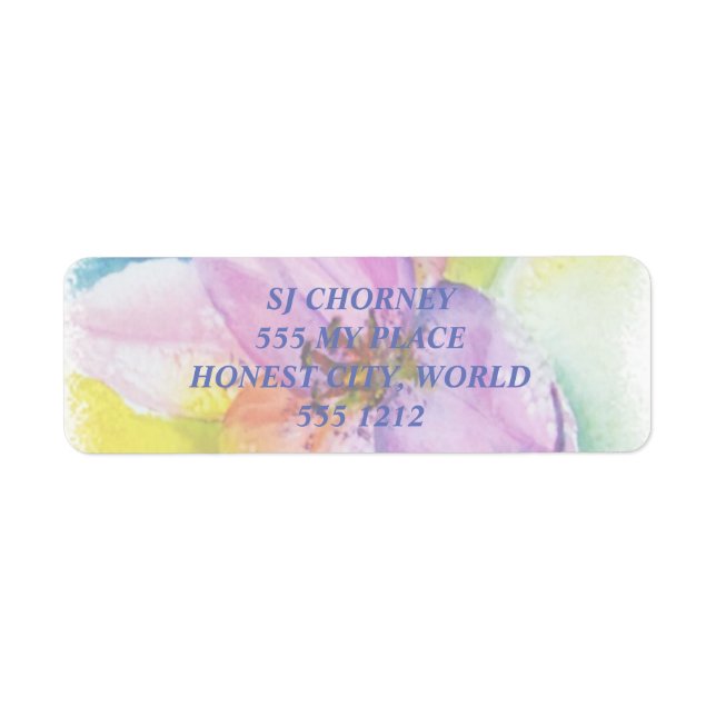 NEON LILY RÜCKSENDEADRESSEN-AUFKLEBERS (Vorne)