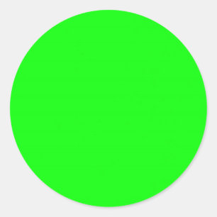 Neon Lime Green Hintergrund Runder Aufkleber