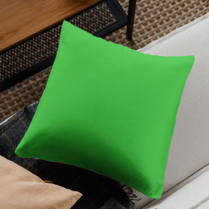 Neon Lime Green Solid Color Classic Kissen