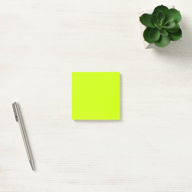 Neon-Limette-Einfarbig-Minimalist  Post-it Klebezettel (Büro)