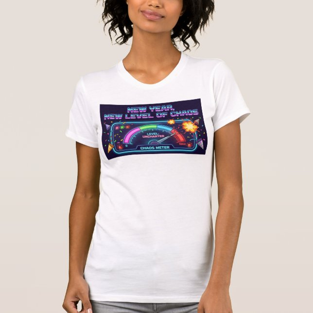 Neon Limit Break: The Uncharted Chaos Meter T-Shirt (Vorderseite)