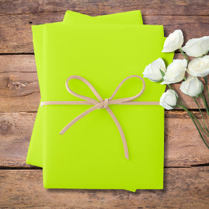 Neon Limon Gelb Solid Color Classic elegant Geschenkpapier Set