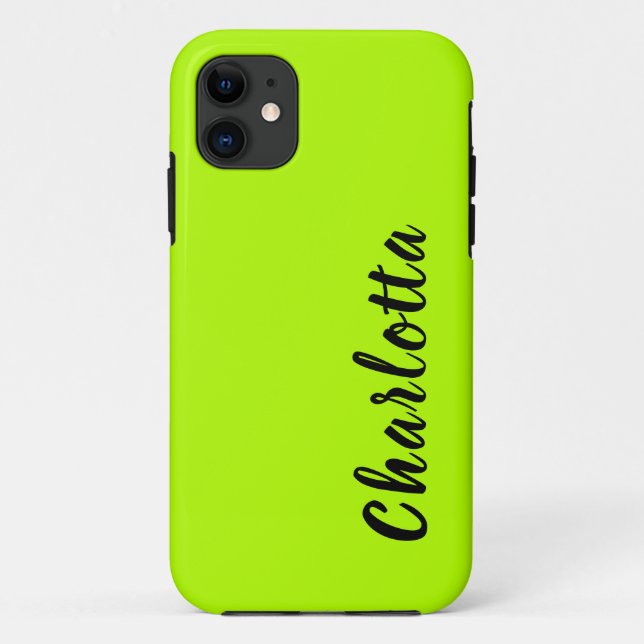 Neon Limon Solid Color | Benutzerdefiniert Case-Mate iPhone Hülle (Rückseite)