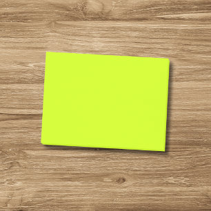 Neon Limon Yellow Solid Color   Klassische Hinweis Post-it Klebezettel