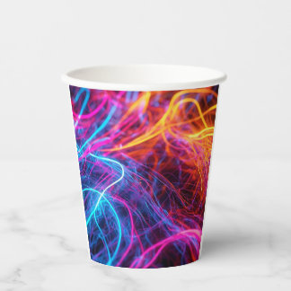 Neon Lines Pappbecher