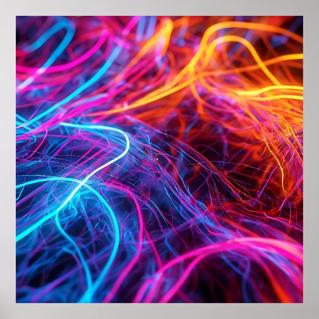 Neon Lines Poster (Vorne)