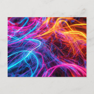 Neon Lines Postkarte