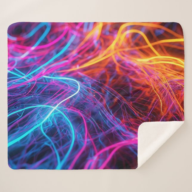 Neon Lines Sherpadecke (Vorderseite (Horizontal))