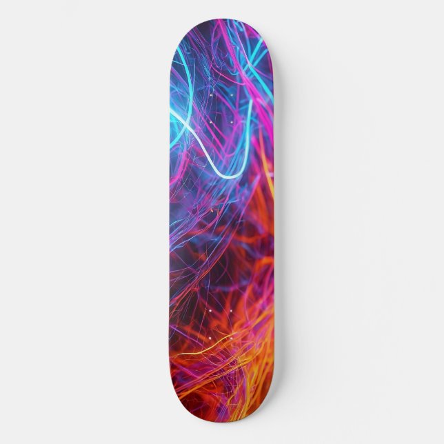 Neon Lines Skateboard (Vorderseite)
