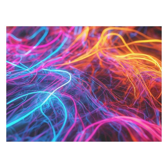 Neon Lines Tischdecke (Vorderseite (Horizontal))