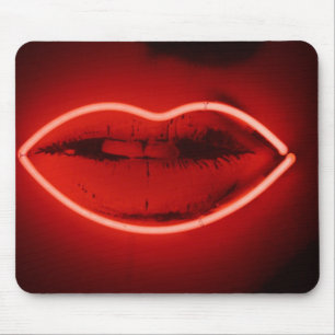 Neon Lips Mousepad