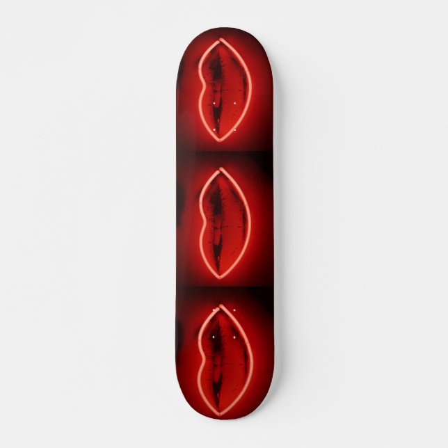 Neon Lips Skateboard (Vorne)