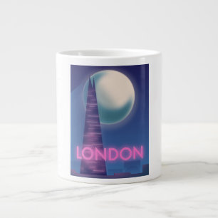 Neon London Reiseplakat Jumbo-Tasse