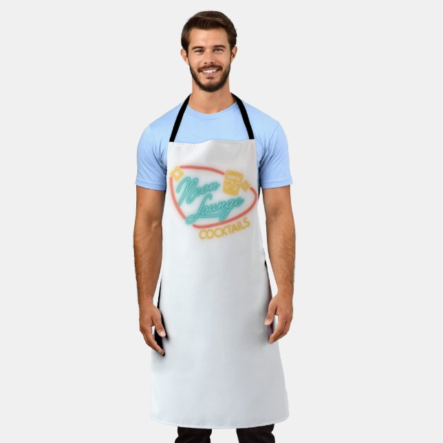 Neon Lounge Cocktails Apron Schürze (Getragen)