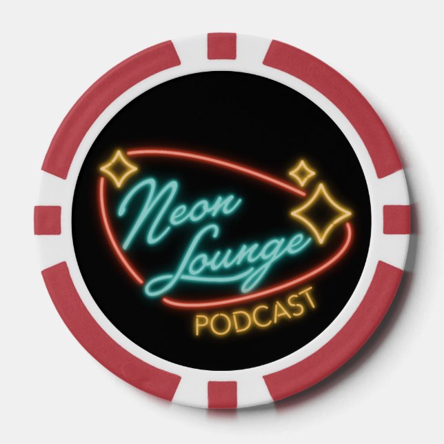 Neon Lounge Logo Handyhülle Pokerchips (Vorderseite)