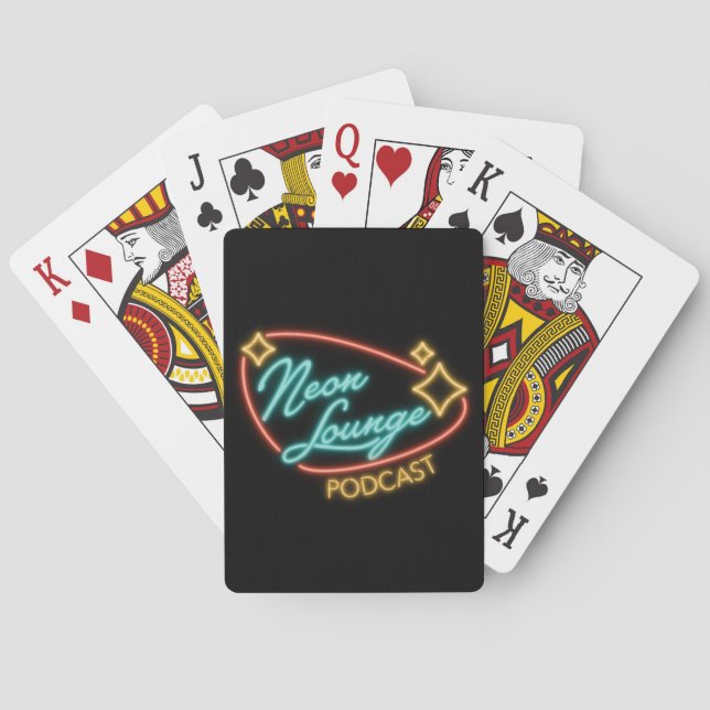 Neon Lounge Logo Handyhülle Spielkarten (Rückseite)