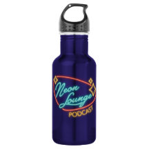 Neon Lounge Logo isolierte Wasserflasche