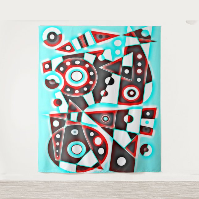 Neon Machine No. 5 Tapestry Wandteppich (Vorderseite)