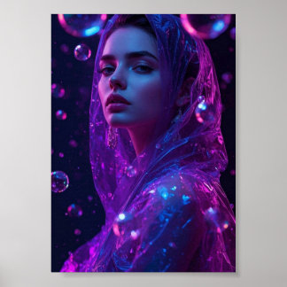 Neon Mädchen 💜 Poster