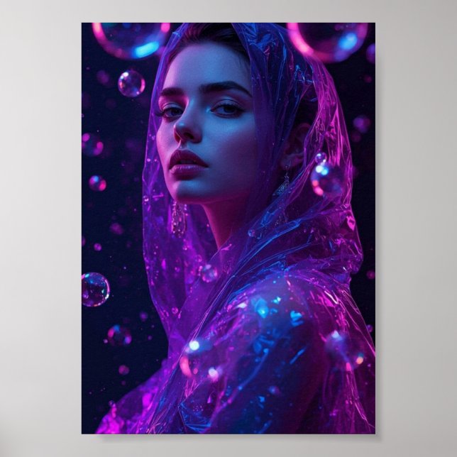 Neon Mädchen 💜 Poster (Vorne)