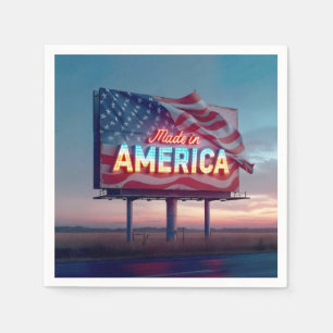Neon Made in America Billboard Serviette