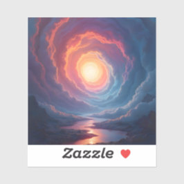 Neon Maelstrom - Square Vinyl Aufkleber