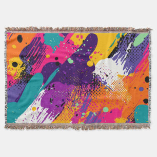 Neon-Magenta-Lila-Grunge-Farbspritzer Decke