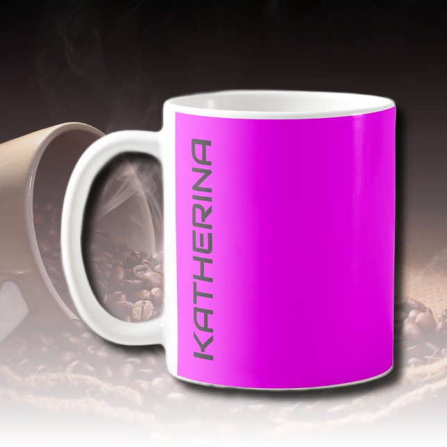 Neon Magenta Solid Color | Klassisches Personalisi Kaffeetasse (Von Creator hochgeladen)