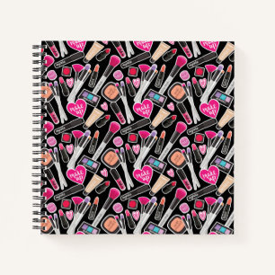 Neon Makeup Muster Notizbuch