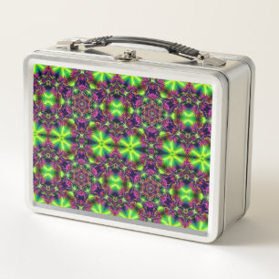Neon Mandala – Psychedelic Lunch Break  Metall Brotdose