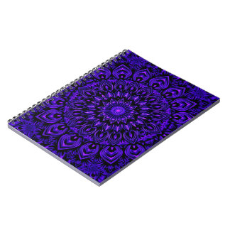 Neon Mandala: Radiant Symmetry Notizblock