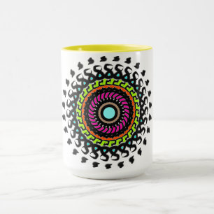 Neon-Mandala-Tasse Tasse